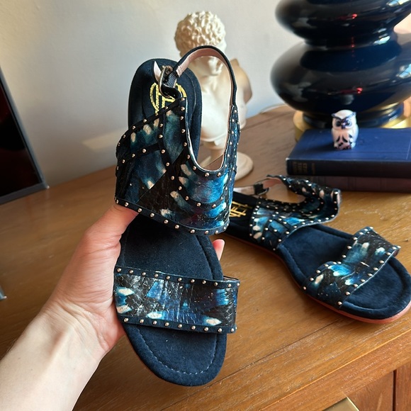 House of Harlow 1960 blue sandals size 38.5 - Picture 3 of 4